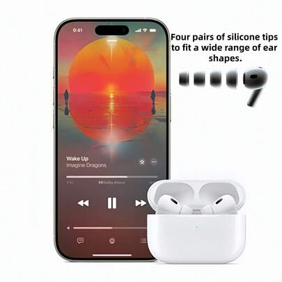 AirPro 2 Wireless Bluetooth Earbuds Designed For Immersive Listening, Featuring Active Noise Reduction, Rich Stereo Sound Performance, Bluetooth 5.4 Fast Pairing, LED Charging Case Display, USB-C Rechargeable Battery, Up To 48 Hours Total Playback, Ergonomic In-Ear Fit, Water Resistant Design For Movies, Music Streaming, Gaming, Travel, And Everyday Entertainment