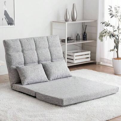 ソファーベッド 3WAY 2人掛け 幅100cm クッション付き 座椅子ソファー フロアソファー 座椅子 ロータイプ ソファ 15210054(84835)