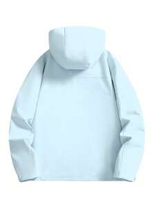 三合一女士户外外套套装，包含抓绒内衬和防风外层 - 淺藍色 - 查看 3