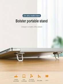 2/4pcs Foldable Portable Laptop Stand: Hidden Design, Ergonomic, Suitable For 10-18 Inch Laptops, Tablets, Keyboards And Phones, Made Of ABS Material - A - View 8