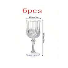 8/6/4/2/1pc Reusable Transparent Stemware, Elegant And High-End, Suitable For Holidays, Weddings, Halloween, Christmas, Various Events And Parties, Durable And Easy To Clean - Clear - View 13