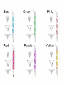 Colored Diamond Brush Set, 5D Dot Diamond Pen, Mosaic Cross Stitch Accessories And Tools, Suitable For Craft Enthusiasts - Multicolor - View 6