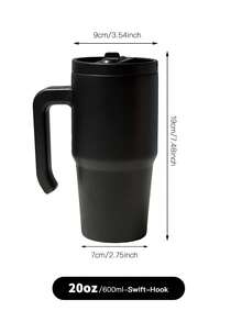 30oz/20oz Vacuum Insulated Tumbler - 24hr Cold, 12hr Hot, FDA Certified 304 Stainless Steel, Leak-Proof Lid With Foldable Straw, Suitable For Gym/Car/Office, Matte Finish - Matte Black - View 15