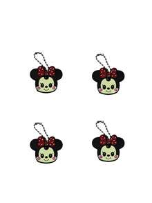 1/4/8pcs Silicone Keychain Set - Cute Stitch, Mickey, Minnie Cartoon Pattern With Protective Cap, Perfect For Bags And Keys - Ideal Birthday And Valentine's Day Gift - Multicolor - View 11