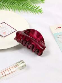 1个/3个大理石纹波西米亚风ABS塑料发爪夹，时尚百搭，适合海滩、旅行、派对、度假、返校季等场合。 - 彩色 - 查看 5