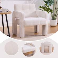Living Room Chairs - Beige + Chenille - View 12