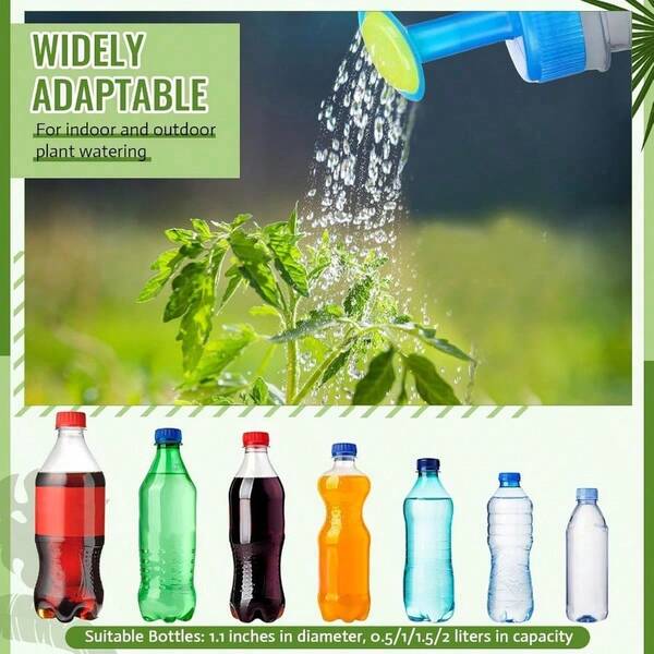 3Pcs-Plastic Watering Nozzle, A Nozzle For Sprinkling Water On Any Discarded Beverage Bottle, Can Be Used For Gardening Potted Plants, Growing Vegetables, Random Colors