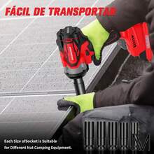 Llave De Impacto Pistola Taladro Inalambrico Sin Escobillas Rojo - Tipo de Enchufe A USA (110-127V) - Ver 6