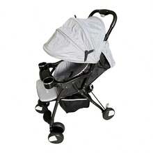 Baby Stroller For 0-24 Months With Sunshade, Lightweight And Portable, One-Button Quick Fold, Reclining Seat For Sitting Or Lying Down, Ideal For Boys And Girls, Daily Use And Outings - 灰色 - 查看 5
