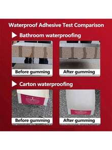 1支装防水密封胶，厨房和浴室外墙管道防漏防水剂，免砖防漏密封胶 - 白色 - 查看 5