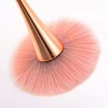 Portable Gold Mini Powder Brush Set, Including Foundation Brush, Concealer Brush, Blush Brush, Contour Brush, Bronzer Brush, Powder Brush - 粉色 - 查看 9