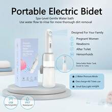 350ml Portable Electric Travel Bidet Sprayer, USB-C Rechargeable Hand-Held Mister - 2 Pressure Modes, IPX7 Waterproof, Suitable For Toilet Use, Postpartum, Camping And Travel, Usable For Both Men And Women, Can Clean Hemorrhoids - Nhiều màu - Xem 1