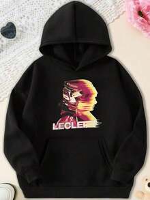 Charles  Hoodie, F1 Merch, F1 Hoodie, Charles  Hoodie,  F1 Hoodie,Art Inspired F1 Racing Charles  Vertical Car & Name Graphic Hooded Sweatshirt, With Dynamic Racing Detail, Casual Wear Top Suitable For Spring Autumn Winter Machine Wash For Leisure And F1 Racing Events Including Sweatshirt Plus Size Clothesclearance  For Women - Black 6 - View 11