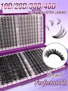 640 sợi mi giả đơn, mi giả hình lá phong uốn cong chữ D, mi giả hình mắt mèo uốn cong chữ D mới 9-16mm, mi giả dày hình lá phong mùa thu, bộ dụng cụ nối mi tự làm, tạo hiệu ứng trang điểm tự nhiên, siêu dày, thông minh, siêu mềm và nhẹ, mi giả đơn có thể tái sử dụng. - Nhiều màu - Xem 9