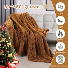 Size Bedspread Blanket - Long 84x90 Quilt Suitable Bed, Soft Warm Comforter Home & Hospital Use, Mauve - Bed Cover - Coffee Checker - View 4