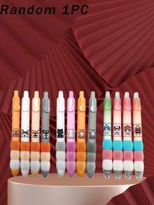 2支装黑色中性笔 - 猫狗图案口袋笔，书写流畅，适用于办公、学习和签名，按压式圆珠笔，可爱小猫小狗考试文具，缓解压力，返校季礼物，节日礼物 - 彩色 - 查看 14