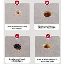 50/80pcs Reusable Hinge Extension Inserts - Sturdy Metal Furniture Connectors, Seamless Design, Golden-Plated - Multicolor - View 7