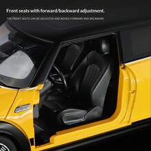 Maisto 1:18 Scale COOPERS Alloy Car Model, 4 Doors Openable/Sliding Front/Steering Wheel Controllable Front Wheels/Pressable Steering Wheel/Front & Rear Shock Absorbers/Adjustable Front Seats/Detailed Engine/Openable Hood & Trunk/Highly Transparent Sunroof, Collectible Car Model Decoration - Multicolor - View 5