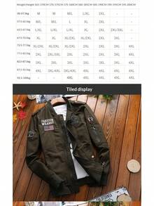 Spring And Autumn Jacket Men American Retro Workwear Short M1 Pilot Jacket Men's Top - Màu Khaki - Xem 7