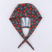 1pc Fashionable Printed Design Surgical Cap, Nurse Cap, Nursing Accessory, Anti-Bacterial & Dust-Proof, Unisex Design With Adjustable Strap, Sweatband, Suitable For Doctors, Nurses, Beauty Salon, Chefs, Waiters, Veterinarians, Housekeepers, Featuring Cosmic Element Polyester Printing, Suitable For Medical, Office, Home Use All Year Round - Multicolor - View 10