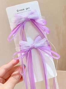 2pcs Cute Cartoon Ponytail Clips, Fashionable Accessories For Teens And Girls, Sweet And Gentle, Suitable For Bangs And Side Hair - Multicolor - View 10