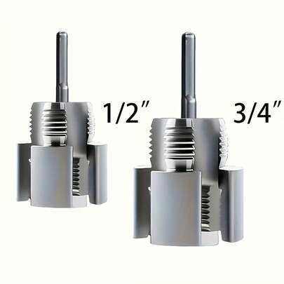2 Pieces Metal PPR Water Pipe Thread Repair Tool - Internal And External Hole Integration Opener, Electric Drill Type, 1/ 2inch - DN15, 3/ 4inch - DN20 Size, Essential For Water Pipe Repair| Threaded Pipe Repair| Durable Metal Construction, Pipe Repair Tool