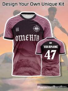 Customized Men's Purple OMERTA Boxing Jersey - Moisture-Wicking Breathable Fabric, Personalized With Name And Number. Fan Edition Training Top, Suitable For Football, Fitness And Casual Wear. Valentine's Day Gift - Purple - View 1