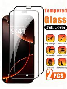 2 Stücke - Hochauflösender gehärteter Glas Bildschirmschutz kompatibel mit iPhone 16 Pro Max, 17 Pro Max, 17 Pro, 17 Air, 16 Pro, 16 Plus, 15 Pro Max, 15 Pro, 15 Plus, 14 Pro Max, 14 Pro, 14 Plus, 13, 12, 11 Pro Max. Hochauflösend, splitterfest, kratzfest (Militärschutz), Vollbildabdeckung, blasenfrei, kompatibel mit Handyhüllen, ideal als Valentinstags-Geschenkschutzessentials für Bildschirm, geeignet für täglichen Schutz, Büro, Zuhause, wasserdicht, stoßfest, sturzfest, kratzfest - Transparent - Übersicht 31