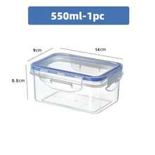 1 件装塑料矩形食品储存盒、厨房冰箱密封餐食准备容器、食品水果收纳盒 - 透明 - 查看 16