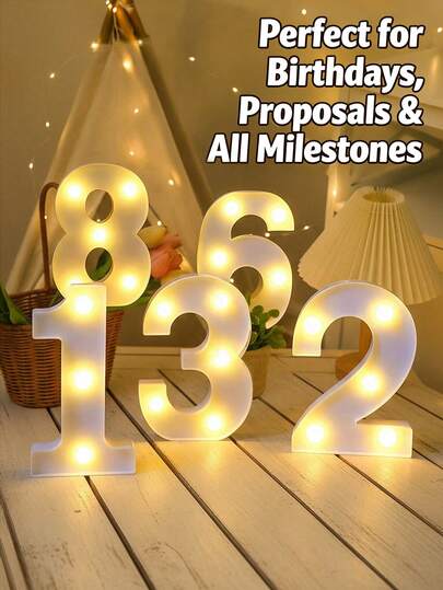 (1/3/4/5 st 6,3 tum/8,27 tum LED digitala lampor romantisk alla hjärtans dag frieridekoration | Varmvit, efter helgdag, födelsedag, bröllop (batterier ingår ej))