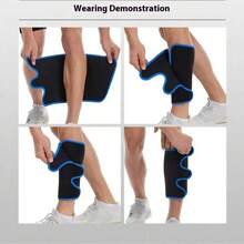 1pc Adjustable Compression Leg Sleeve, Suitable For Running, Cycling, Sports Like Badminton To Relieve Muscle Soreness - Multicolor - View 10
