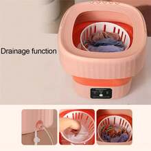 X09 Portable Folding Mini Washing Machine, 6L Capacity With Spin Basket, 10W, Suitable For Underwear, Socks And Baby Clothes - Multicolor - View 3