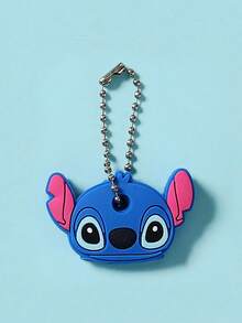 1/4/8pcs Silicone Keychain Set - Cute Stitch, Mickey, Minnie Cartoon Pattern With Protective Cap, Perfect For Bags And Keys - Ideal Birthday And Valentine's Day Gift - Multicolor - View 3