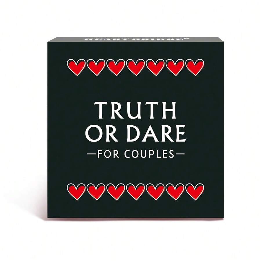 Heart Bridge Couples Card Game - Fun Bedroom Party Entertainment For Adults 18+ Perfect Christmas & Valentine's Gift For Partner 50 Cards - Black - View 1