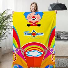 Warm Winter Blankets P-Plim P-Plims Knee Bed Fleece Custom Nap Camping Fluffy Soft Blankets Decorative Sofa Microfiber Bedding.Jpg - trắng - Xem 1