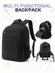 Casual And Fashionable Student Schoolbags, Junior High School, Senior High School And College Students' Backpacks For Boys And Girls, Lightweight And Portable Travel Backpacks, Camcampus Style Backpacks, Outdoor Light And Simple Backpacks For Boys And Girls, Commuting Backpacks For Work, Business Work Notebook Backpacks - Multicolor - View 3