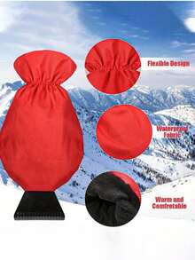 Multi-Function Car Ice Scraper & Snow Brush Set With Warm Gloves - Sturdy Winter Car Deicing Shovel & Scraper Portable Tool Kit, Windshield Scraper And Snow Shovel Attachments, Scratch-Free Ice Remover - One-Handed Operation, No External Tools Required - One Size Fits All - View 6