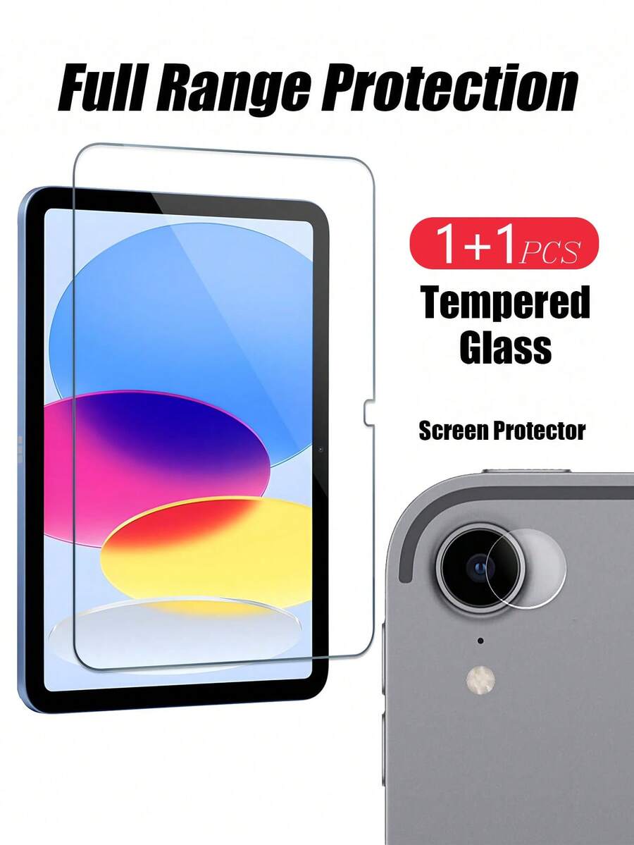 1 miếng dán màn hình cường lực cho iPad Pro 11 inch (M4) 2024, iPad 11, iPad 10.2, iPad 10, iPad 7/8/9 10.2, Air 4 5 10.9, thế hệ thứ 10, Pro 11 thế hệ 1, 2, 3, Mini 1 2 3 4 5 6 - Tấm bảo vệ ống kính trong suốt - Xem 1