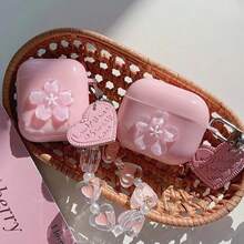 3D立体花朵造型保护壳，兼容苹果手机，防刮防摔。 - 淺粉色 - 查看 4