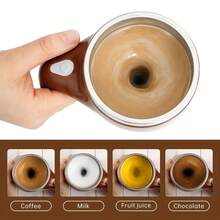 Rechargeable Magnetic Self Stirring Mug Stainless Steel Auto Mixing Coffee Cup Electric Lazy Travel Tumbler With Lid 400ml Protein Shaker Bottle For Coffee Tea Hot Chocolate Cocoa Milk Protein Powder Office Home Gym Car Camping Christmas Birthday Gift Men Women Dad Mom - 彩色 - 查看 5
