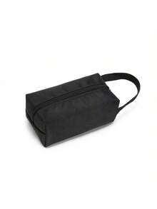 迷你简约复古印花男士手拿包，复古压纹图案收纳袋，PU皮革耐用小方包，防水轻便复古腕包 - 黑色 - 查看 7