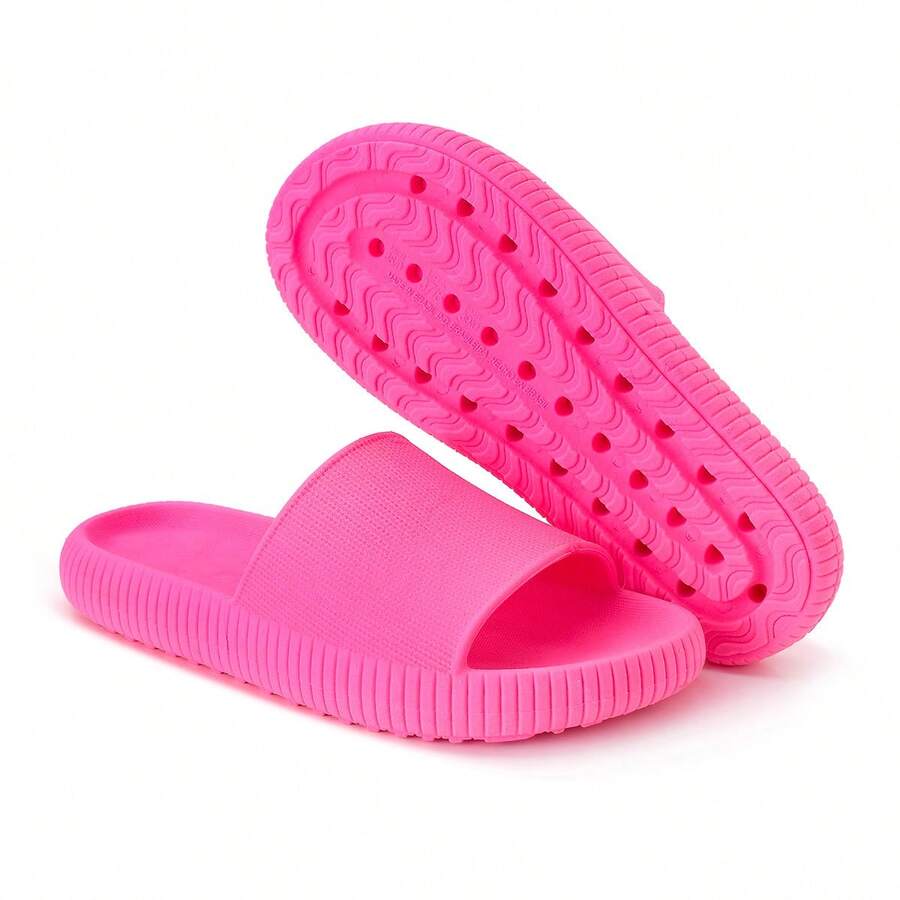 Women's And Men's Cloud Slide Sandals - Comfortable And Soft - On  - Fast Shipping. - Hot Pink - View 1