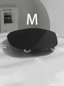 1pc Acrylic Tray, Black Mirror Reflection Asymmetrical Minimalist Aromatherapy Fragrance Photo Shooting Prop Background Decor Tray, Elegant French Style Home Decor Entryway Accessory, Jewelry Tray Storage, Makeup Room Decor, Room Decor - Multicolor - View 4