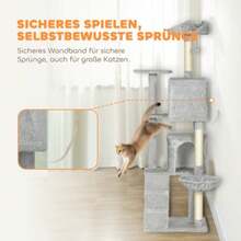 160cm Cat Tree, Multi-Level, Sisal Scratching Posts, Caves, Plush Platforms, Hammock, Ladder, Play Balls