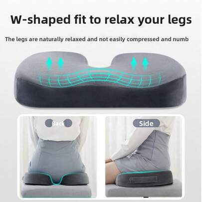 Jipinjia Gel Breathable Seat Cushion, Foam Lumbar Support Cushion For Office, Home, Bedroom, Balcony, Available In Various Colors