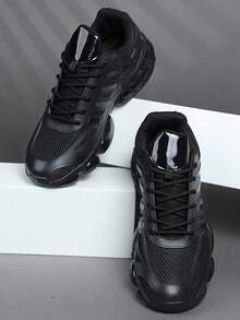 低帮男士运动鞋 休闲鞋 跑步鞋 慢跑鞋 男士步行鞋 日常时尚鞋履 网球鞋 街头服饰 - 黑色 - 查看 3