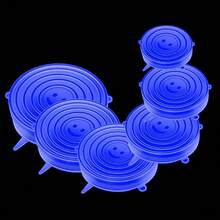 6pcs Reusable Silicone Food Covers, Food Preservation Material - Multicolor - View 14