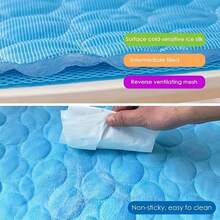 1pc Pet Cooling Mat, Breathable Ice Silk Fabric Dog/Cat Cooling Pad, Suitable For Small/Medium Pets In Summer - Multicolor - View 6
