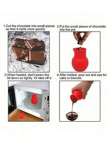 2 piezas Juego de ollas de silicona para derretir chocolate en microondas, antiadherente y resistente al calor, apto para uso comercial o doméstico - Multicolor - Ver 9