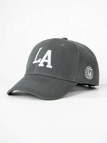 1pc Embroidered LA Faux Fur Snapback Cap, Adjustable Outdoor Sun Protection Casual Hat Suitable For Spring/Autumn Travel, Beach, Unisex Y2K Style Cap - Baseball Cap - View 20